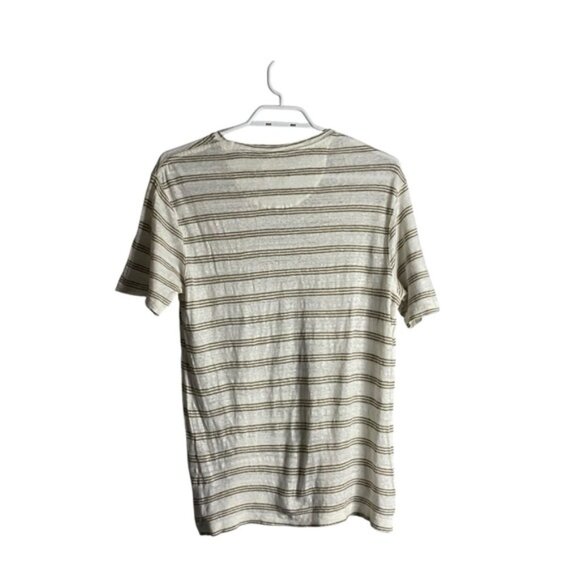Porter and Ash Women's 100% Linen Striped Crewneck Short Sleeve T-Shirt - Picture 8 of 8